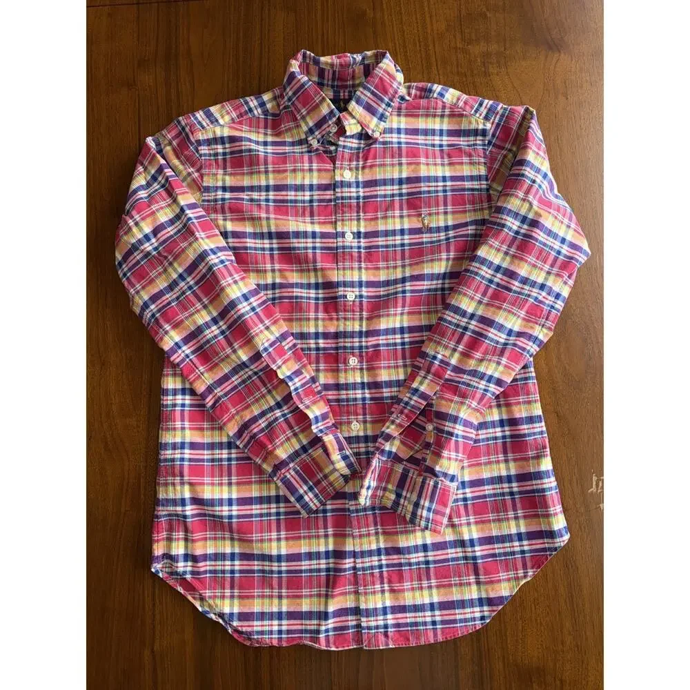 Polo Ralph Lauren Men's Classic Fit Pink Plaid Button-Down Shirt - Size S